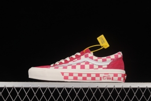 Vans Style 36 Anaheim Pink and White Checkerboard Low Help Casual Board Shoes VN0A38GF2U9