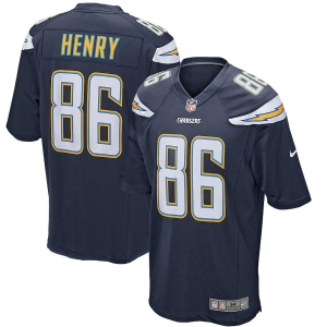 Men's Hunter Henry Navy Player Limited Team Jersey