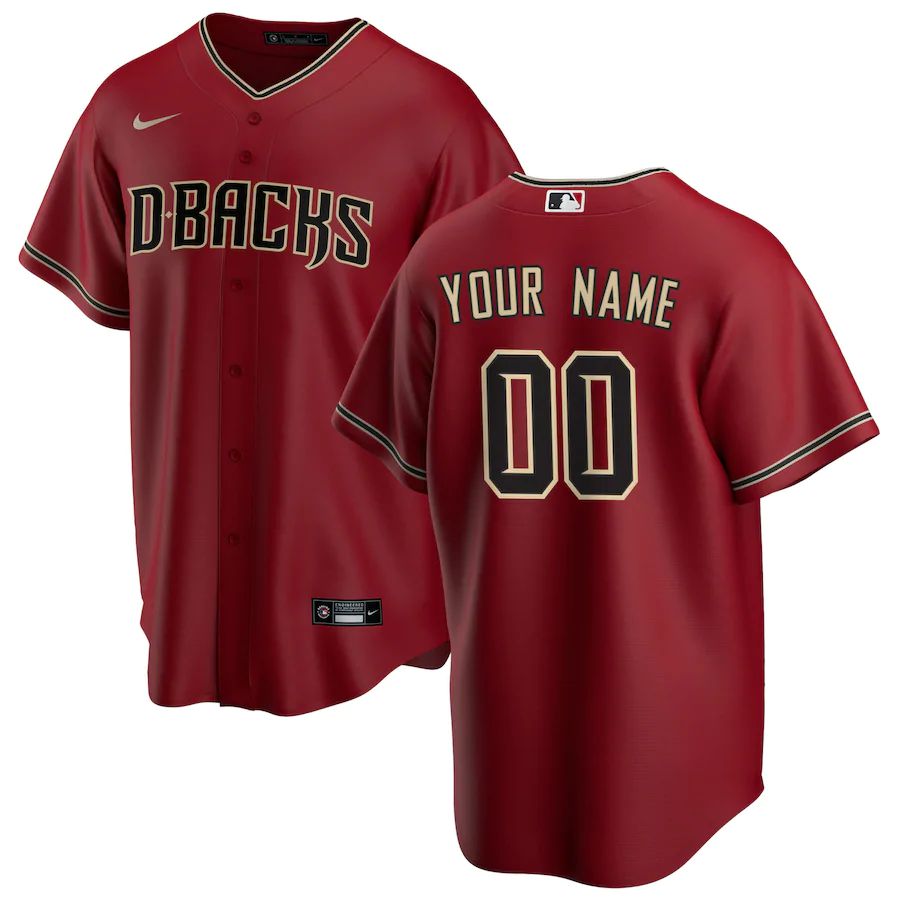 Men's Red 2020 Alternate Custom Team Jersey