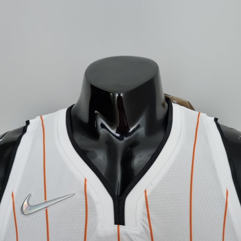 75th Anniversary Orlando Magic McGrady #1 White And Orange NBA Jersey