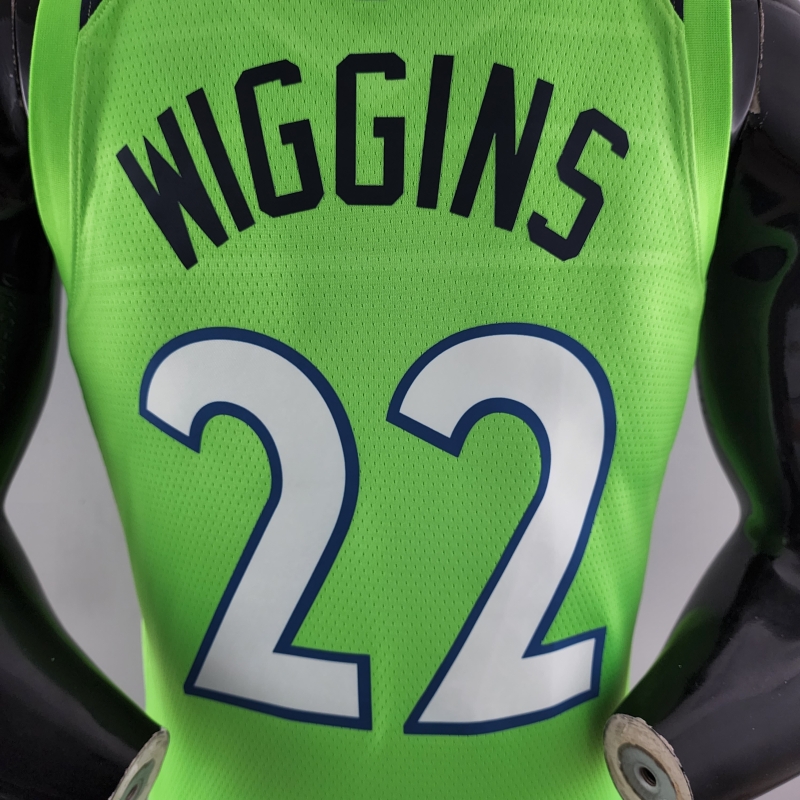 Minnesota Timberwolves Wiggins#22 Air Jordan NBA Jersey Blue