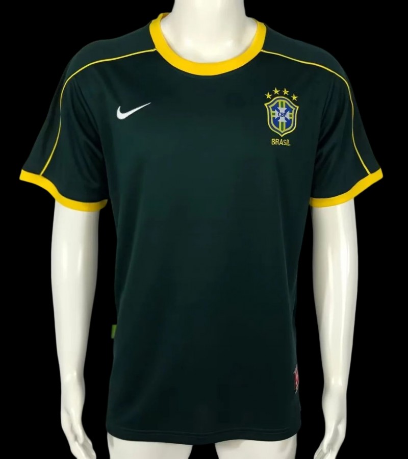 Retro 1998 Brazil Green Goalkeeper Jersey