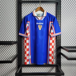 Retro 1998 Croatia Away Blue Jersey