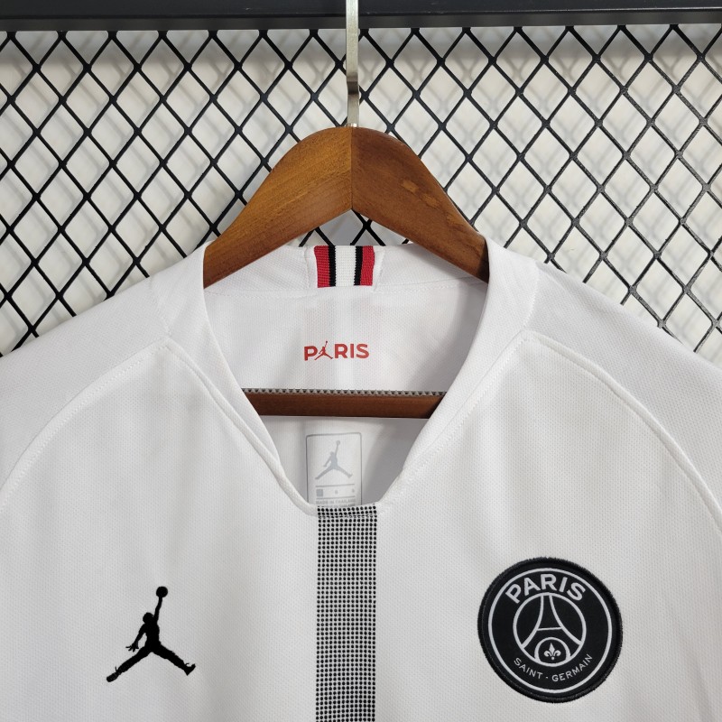 Retro 18/19 Away White Long Sleeve Champions League Jersey