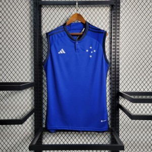 23-24 Cruzeiro Home Blue Vest Jersey