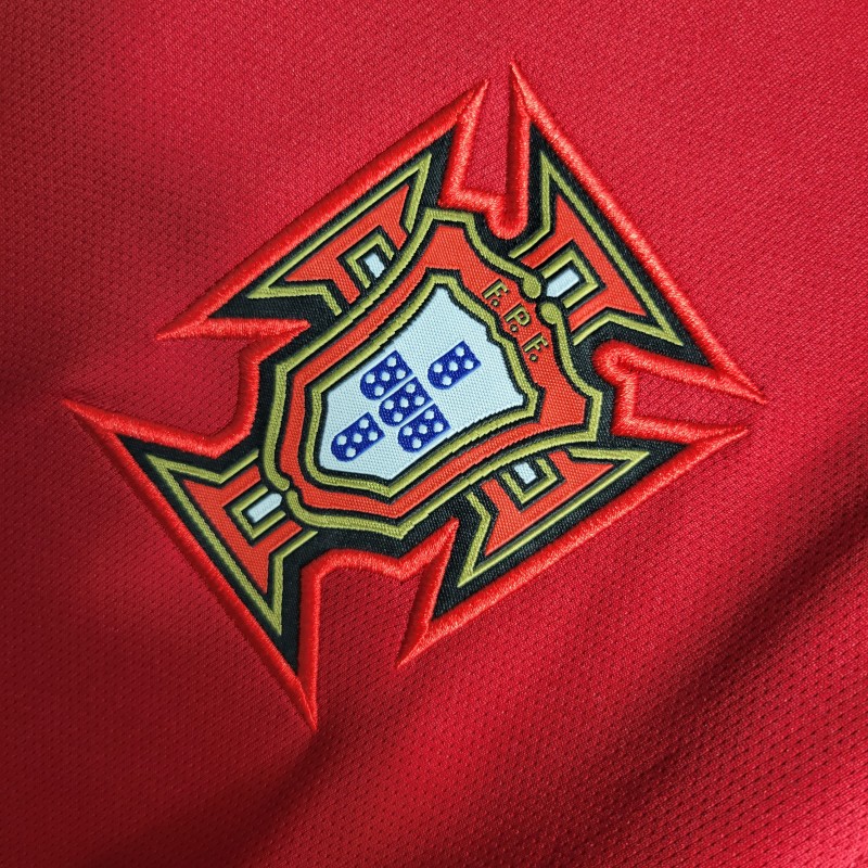 Retro 2016  Portugal Home Long Sleeve Jersey