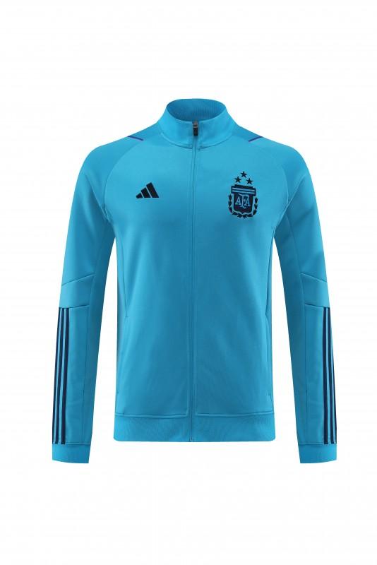 2023 Argentina Blue Full Zipper Jacket +Pants