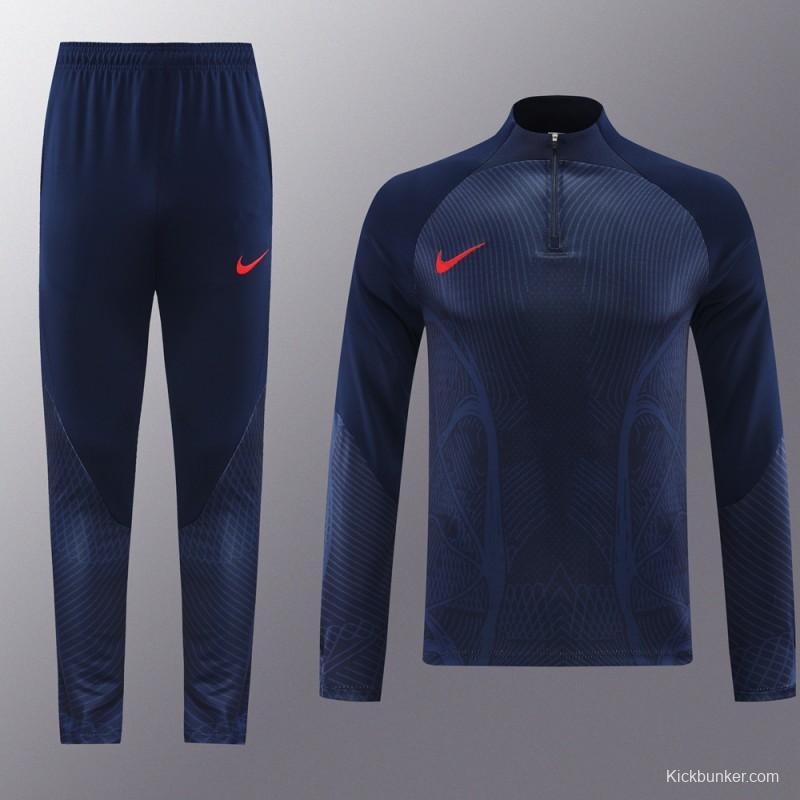 2024 Nike Navy Half Zipper Jacket+Pants