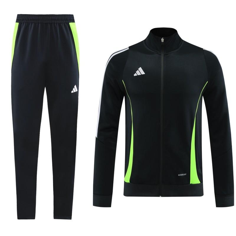 2024 Adidas Black/Green Full Zipper Jacket+Pants