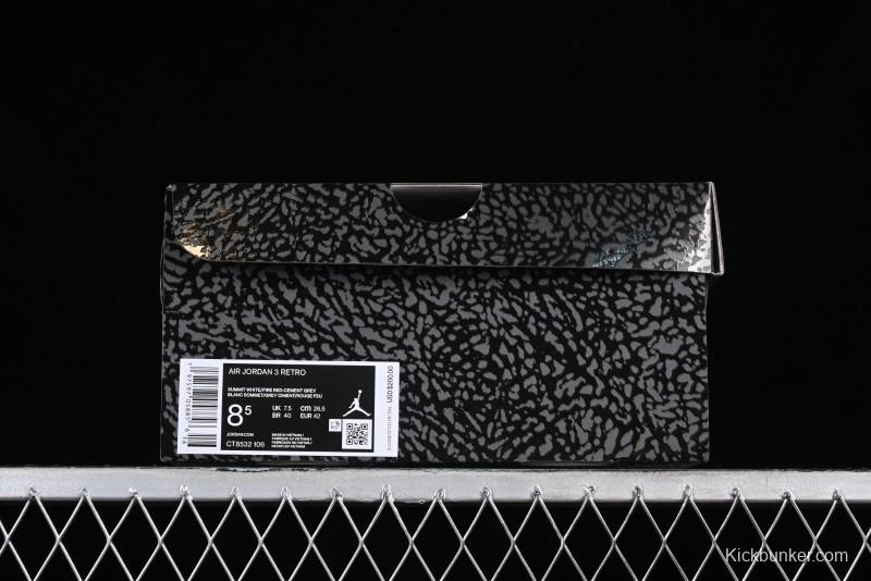 Nike Air Jordan 3 Retro Cement Grey Sneakers - CT8532-106