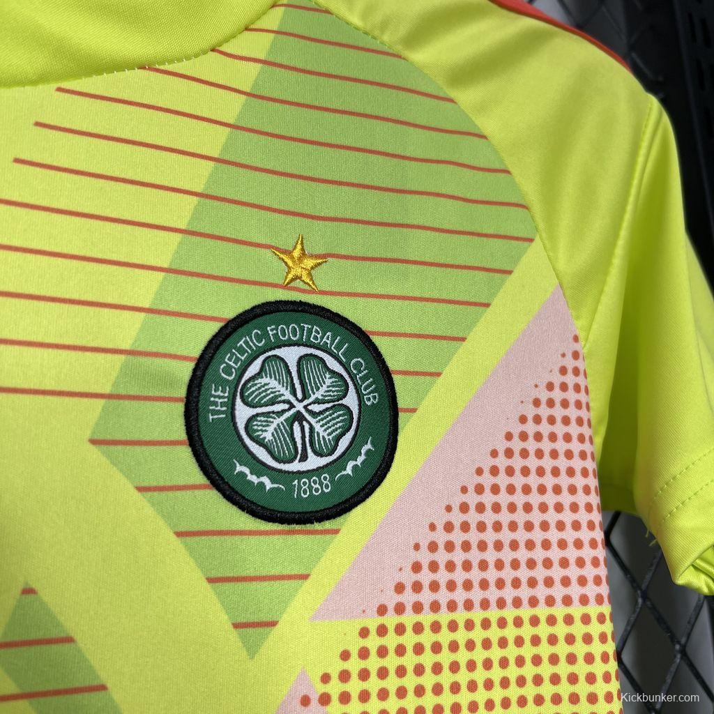 24/25 Kids Celtic Goalkeeper Yellow Jersey