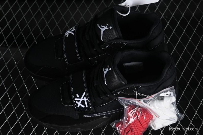 Nike Travis Scott x Jordan Cut The Check AJ1 Basketball Shoes with Velcro Strap - DR9317-001