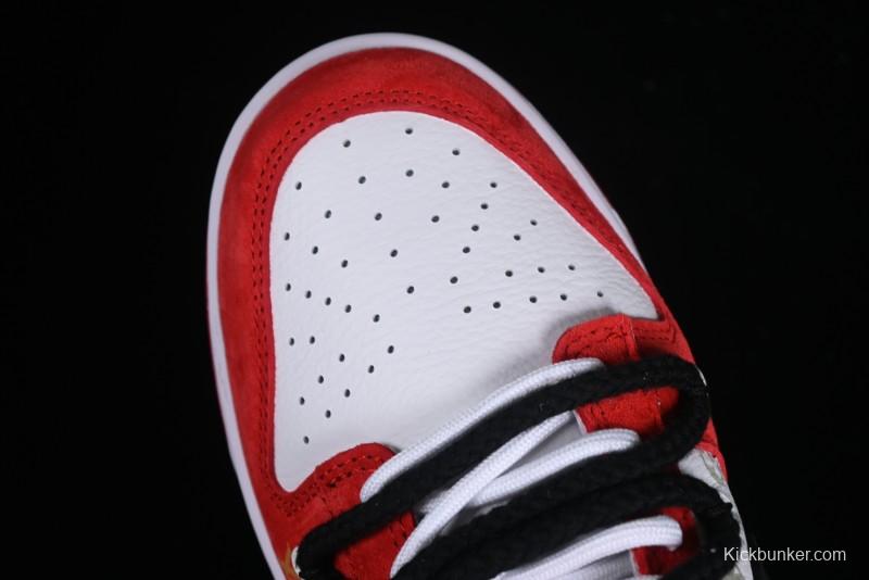 Nike SB Dunk Low Year of the Dragon Limited Edition - Black Swoosh Red Luck High-End Custom Low-Top Casual Sneakers - SJ2068-231