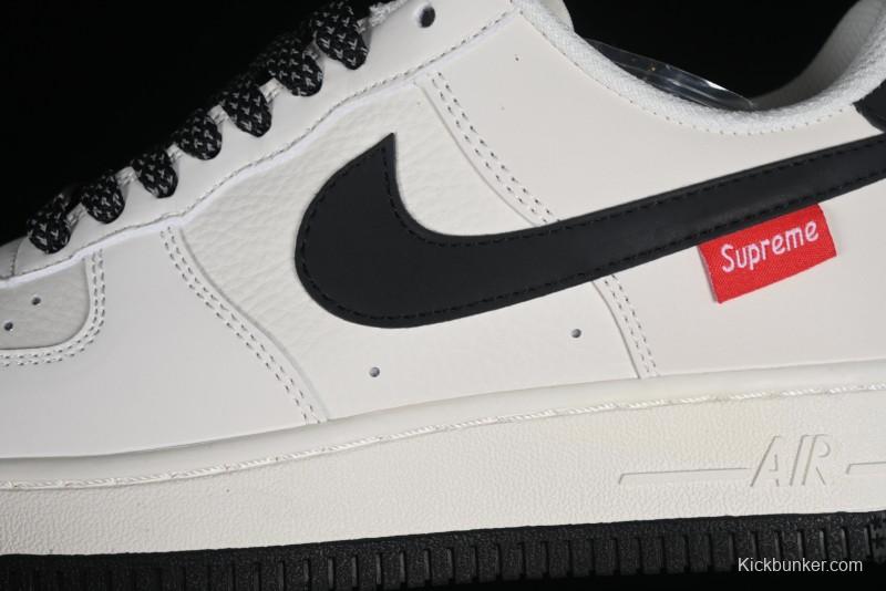Supreme x Nike Air Force 1 '07 Low Casual Skate Shoes with Zoom Air Cushion - HD1968-009