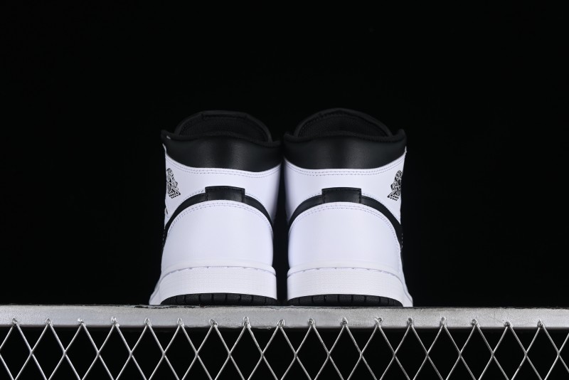 Nike Air Jordan 1 Mid AJ1 White Black Mid-Top Casual Sneakers - DQ8426-132