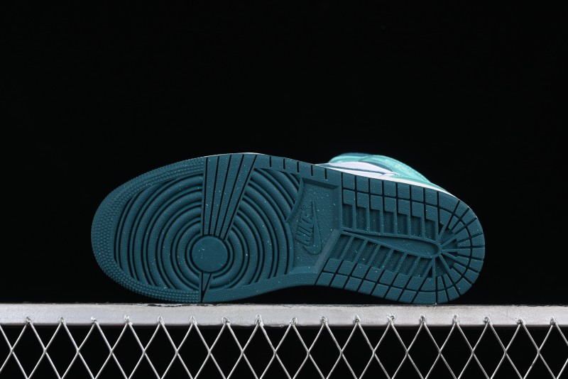 Nike Air Jordan 1 Mid "Bleached Turquoise" Casual Sneakers - DZ3745-300