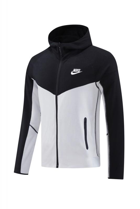 2024 NIKE Sports White/Black Full Zipper Jacket +Long Pants