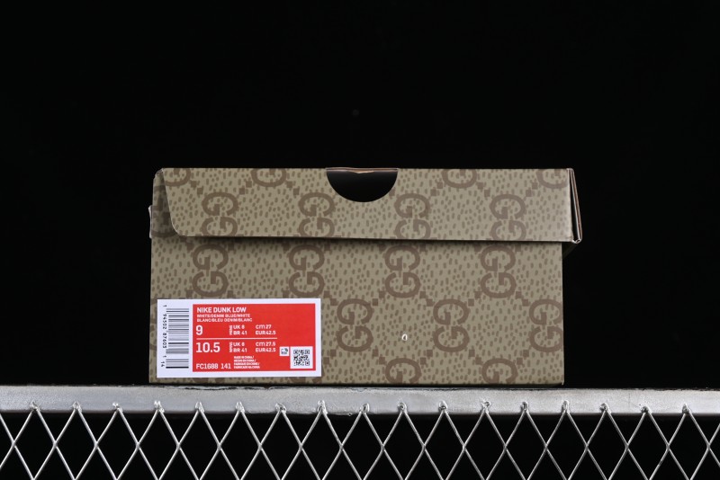 Nike SB Dunk Low Gucci Collaboration - Denim with Light Blue Swoosh Anniversary High-End Custom Low-Top Casual Sneakers - FC1688-141
