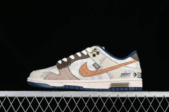 Nike SB Dunk Low Panda Prank Pioneer Knight Survival Beige Brown SB Strap Low Top Casual Skate Shoes - DD1391-400