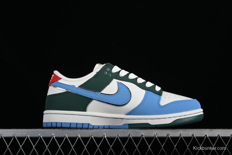 Nike SB Dunk Low Paris Olympics Limited Edition - Blue Green Color Blocking Low-Top Casual Skate Shoes - JH8310-952
