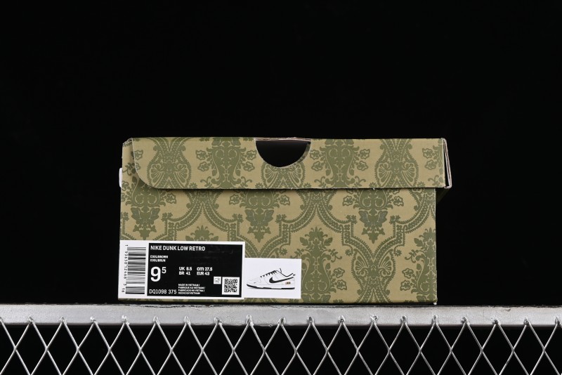 Nike SB Dunk Low Gucci Collaboration - Beige Brown Woven Fabric Anniversary High-End Custom Low-Top Casual Skate Shoes - DQ1098-375