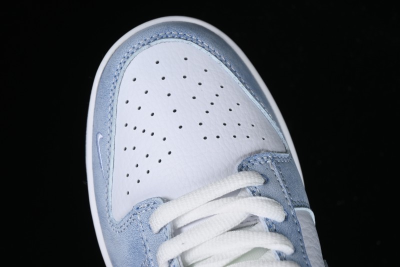 Nike SB Dunk Low Supreme Collaboration - Ice Crystal Blue Anniversary High-End Custom Low-Top Casual Skate Shoes - JH8039-939