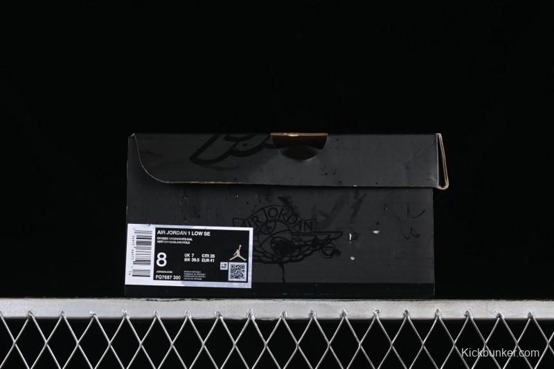 Nike Air Jordan 1 Low AJ1 White Green Low Top Casual Sneakers - FQ7687-300