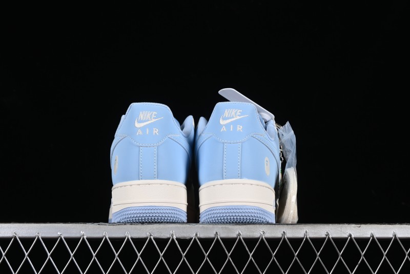 Nike Air Force 1 '07 Low Bape Collaboration - Light Grey Blue Casual Sneakers BB9599-204
