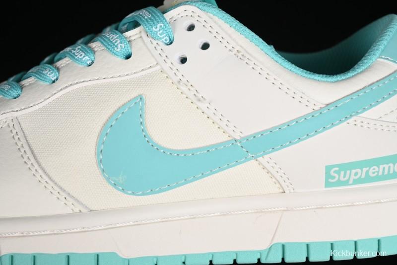 Nike SB Dunk Low Supreme Collaboration - Wheat Green Canvas Anniversary High-End Custom Low-Top Casual Skate Shoes - BB6698-512