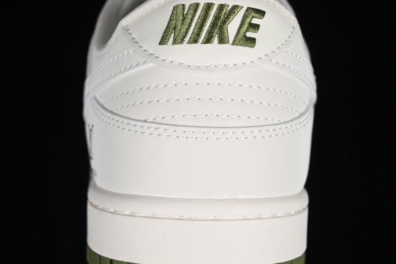 Nike SB Dunk Low LV Collaboration - Beige Green Luxury Custom Low-Top Casual Sneakers - XX2025-318