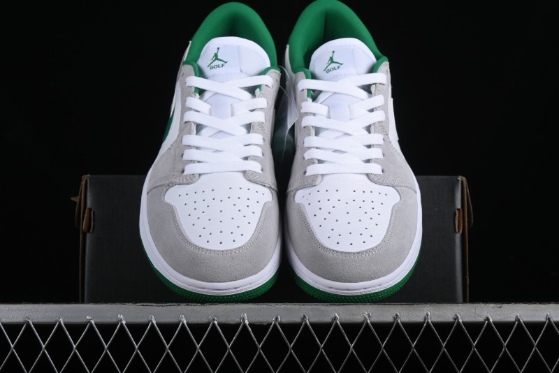 Nike Air Jordan 1 Low Golf Shoes Retro Grey White Green - DD9315-112