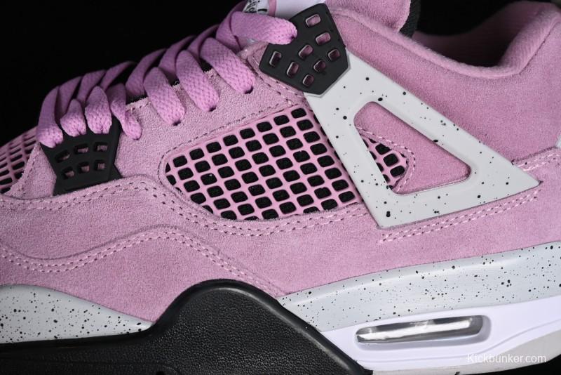 Nike Air Jordan 4 Retro Sneakers in Orchid Pink with Cement Grey Accents - AQ9129-501
