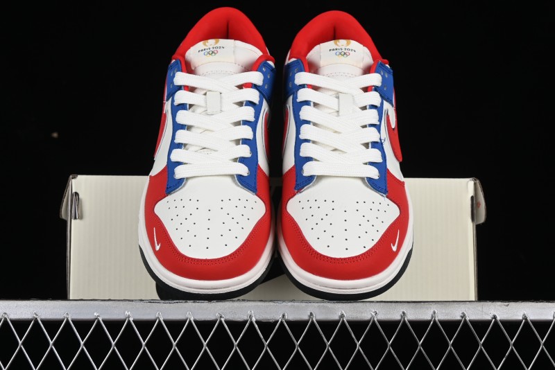 Nike SB Dunk Low Paris Olympics Limited Edition - Phrygian Cap Inspired Olympic Customized Anniversary Low-Top Casual Skate Shoes - XB3802-354