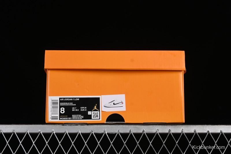 Nike Air Jordan 1 Low LV Collaboration Retro Casual Sneakers in Beige Orange - WG8850-001