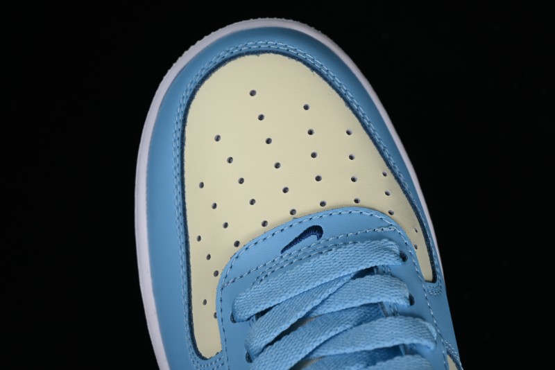 Nike Air Force 1 '07 Low White Blue Color Blocking Casual Sneakers - HF4837-407