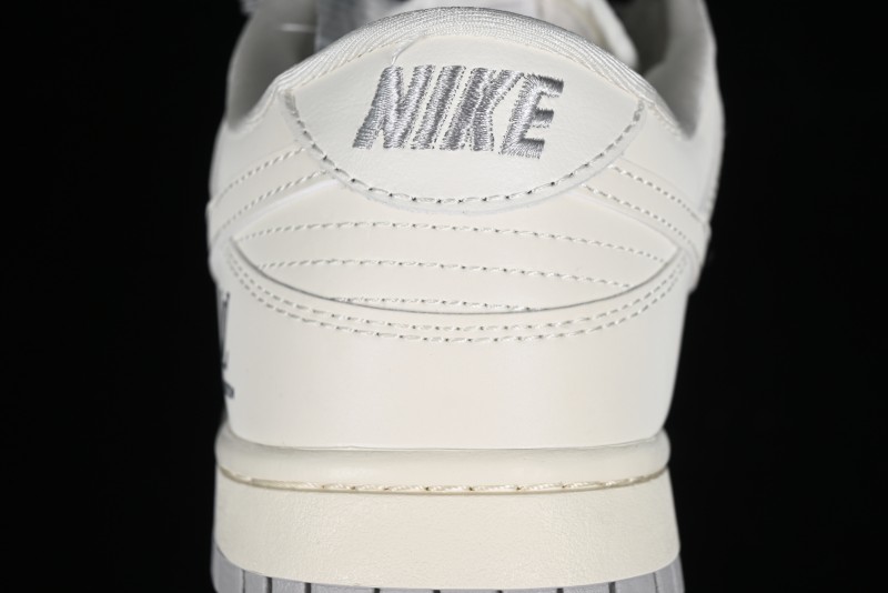 Nike SB Dunk Low LV Collaboration - Double Swoosh Beige Grey Anniversary High-End Custom Low-Top Casual Skate Shoes - FC2025-306