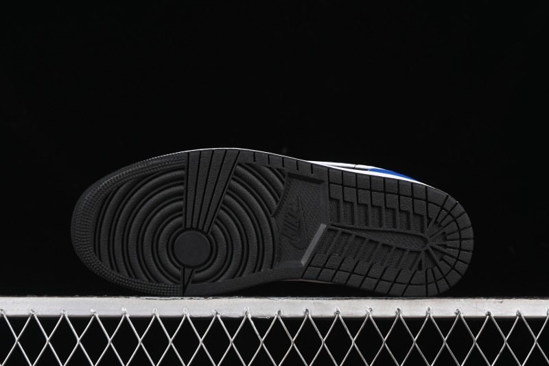 Nike Air Jordan 1 Low Retro Basketball Shoes in Black/Blue - 553558-042