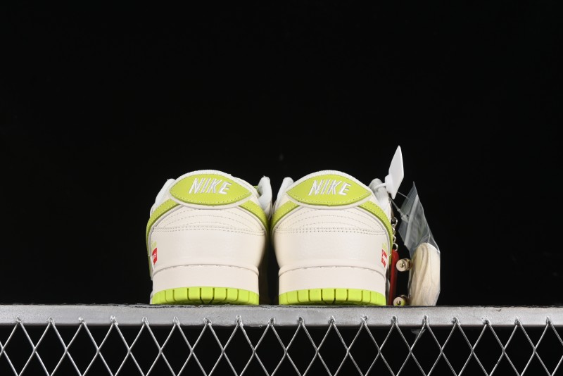 Nike SB Dunk Low Supreme Stone Island Collaboration - Fluorescent Beige Anniversary High-End Custom Low-Top Casual Skate Shoes - BB9866-005