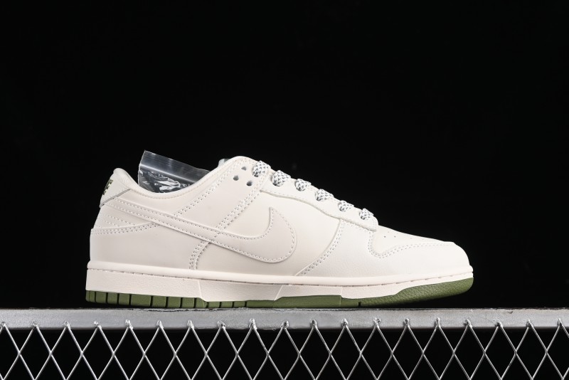 Nike SB Dunk Low Supreme Collaboration - Classic Beige Green Anniversary High-End Custom Low-Top Casual Skate Shoes - XX8888-002