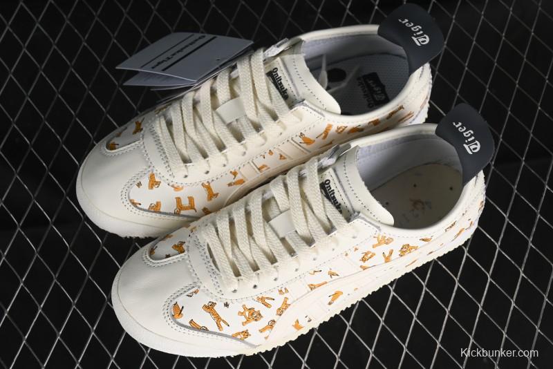 Onitsuka Tiger Mexico 66 Low-Top Leisure Running Shoes with Full-Grain Leather Upper - 1183B785-100