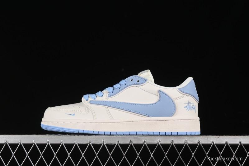 Nike Travis Scott x Fragment Design x Air Jordan 1 Low OG SP AJ1 Retro Sneakers - DM6688-609