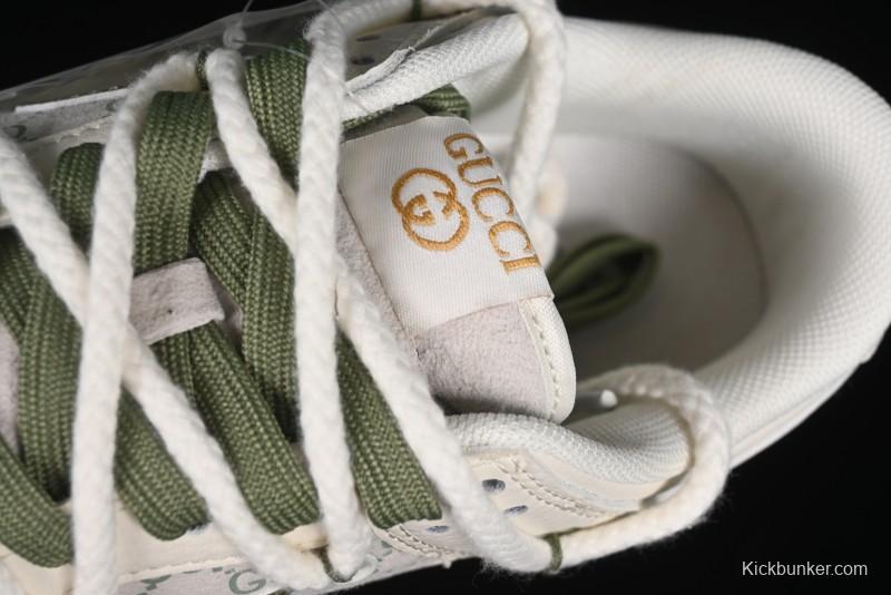 Nike SB Dunk Low Gucci Collaboration - Beige Green Floral Anniversary High-End Custom Low-Top Casual Skate Shoes - XX2025-918