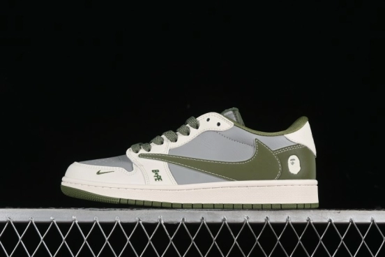 Nike Travis Scott x Fragment Design x Air Jordan 1 Low OG SP AJ1 Bape Collaboration - BB6511-621