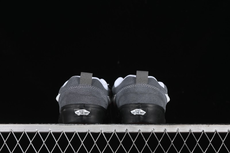 Vans Knu Skool Dark Grey Black Sole Versatile Casual Slip-Resistant Cushioned Platform Sneakers - VN000D22PWT