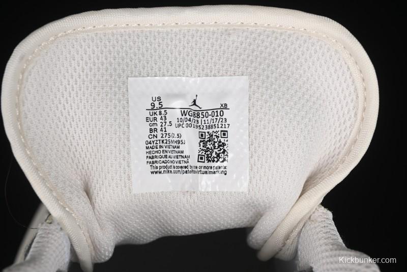 Nike Air Jordan 1 Low LV Collaboration Print Off-White Retro Basketball Shoes - WG8850-010