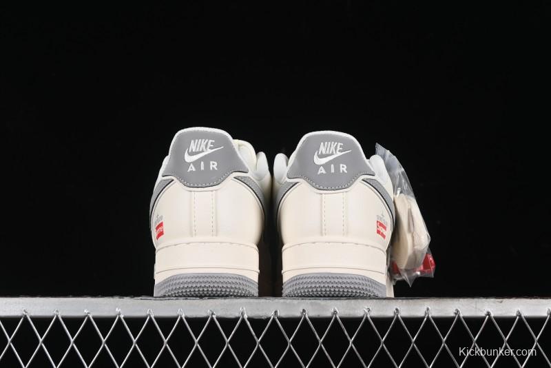 Nike Air Force 1 '07 Low Stone Island Supreme Collaboration Off-White Star Grey Low-Top Casual Sneakers - BB1616-303