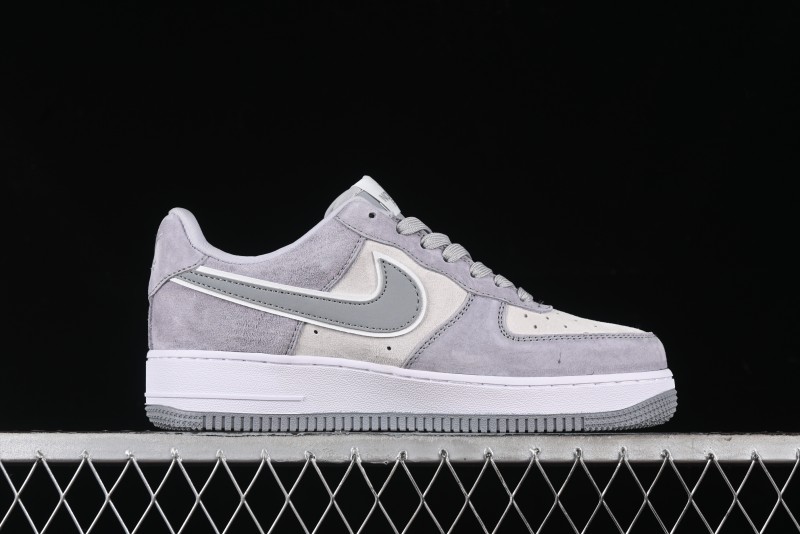 Nike Air Force 1 '07 Low The North Face Collaboration - Silver Grey Pigskin Sneakers - KK3333-004