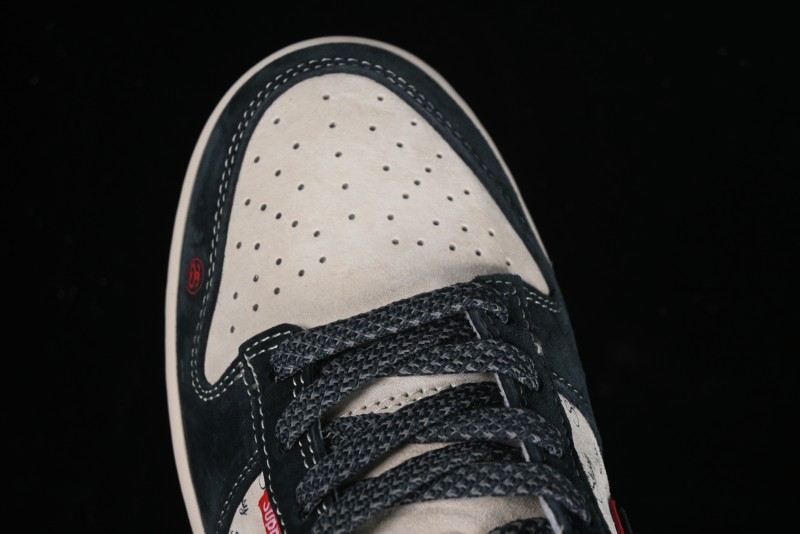 Nike SB Dunk Low Stussy Collaboration - Anniversary High-End Custom Low-Top Casual Skate Shoes - DQ1098-520