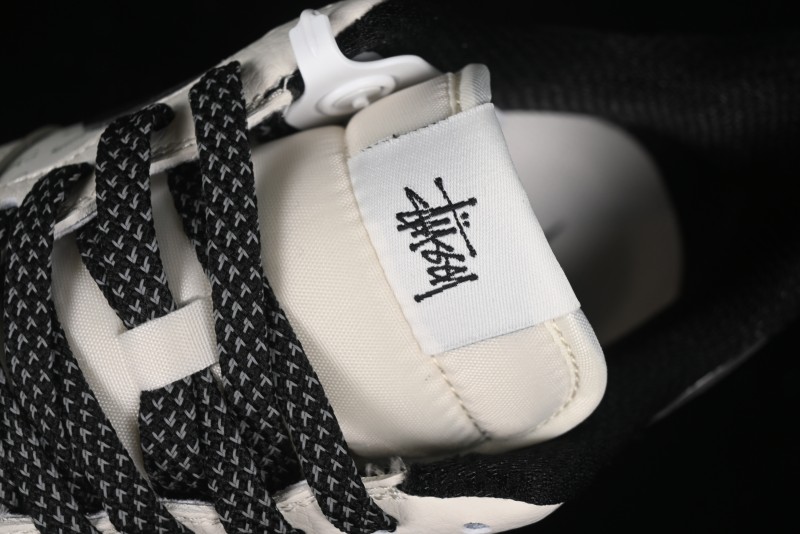 Nike Air Force 1 '07 Low Stussy Collaboration - White Black Low-Top Casual Sneakers - XZ3328-001