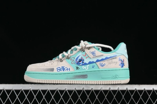 Nike Air Force 1 '07 Low x Stitch Casual Lace-Up Sneakers - DZ1328-222